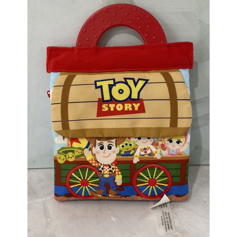 Disney Baby Book Pixar Toy Story Toy Box Soft Crinkle Squeak Sensory Learning
